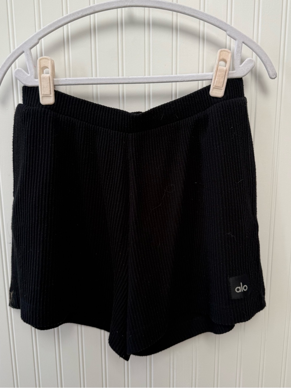 ALO Yoga Black Ribbed Shorts